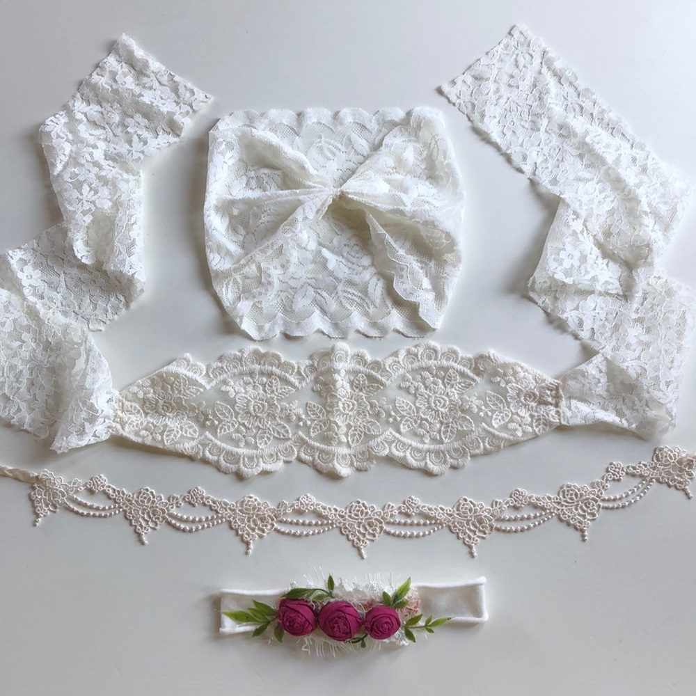 Little Lovelies | Ivory Lace & Floral Headbands | O/S